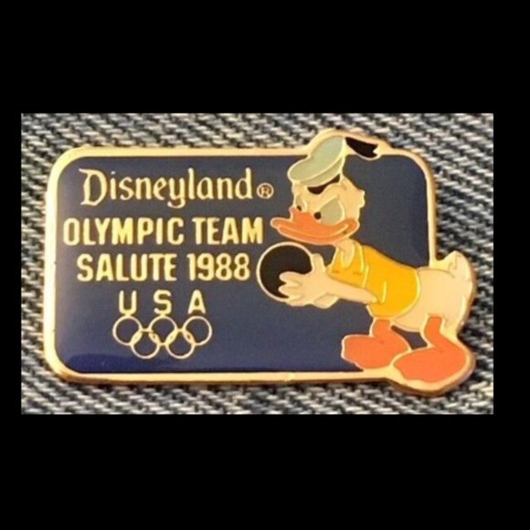 Lot of 3 ~ Donald Duck Disney Pins~ Bowling~Handball~Shooting~Olympic 1988 Seoul - Picture 2 of 5